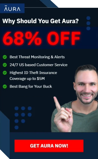 Get 68% Off Aura Identity Theft Protection